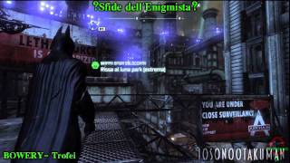 Batman Arkham City ITA Sfide dellEnigmista Bowery [upl. by Damien]