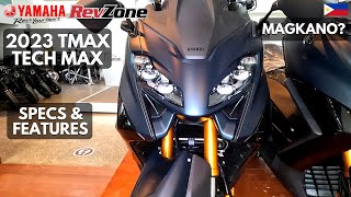 2023 YAMAHA TMAX TECHMAX 560  SPECS amp FEATURES  REVZONE [upl. by Noyr]