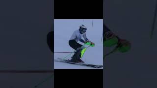 Thats how you ski Slalom in Levi edit skiing coldmoments [upl. by Ahsiekin]