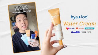 Best Sunscreen with Niacinamide Hyaloo Glowboost Water Cream [upl. by Weidner702]