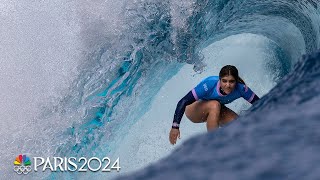 Caroline Marks John John Florence lead USAs flawless surfing start  Paris Olympics  NBC Sports [upl. by Alten823]