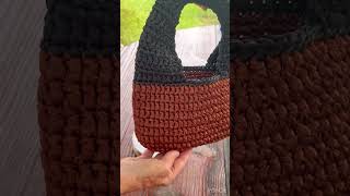 Cartera Tejida a Crochet con Cinta crochetshortvideocrochetingcrocheteandoShort carterasdemoda [upl. by Gamin451]