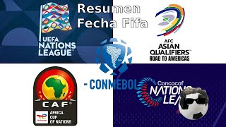 Resumen Fecha Fifa  Eliminatorias Nations League y Copa Africana [upl. by Acilegna]