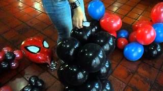 ESCULTURA SPIDERMAN HOMBRE ARAÑA EN GLOBOS PROFESORA GRACIELA NOEMI SANABRIA CURSO DE GLOBOLOGIA [upl. by Mackintosh733]