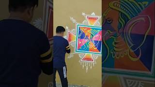 Mandana village wall paintingyoutubeshort video [upl. by Wylma308]