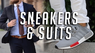 How to Wear Sneakers With Suits  Mens Fashion  Gents Lounge [upl. by Aem]