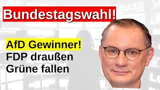 Bundestagswahl Neuwahlen Sonntagsfrage Prognose Hochrechnung AfD stärkste Gewinner FDP draußen [upl. by Bonis]