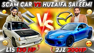 Scam Car VS Huzaifa Saleemis 2JZ RX8 🔥 Track Nights 🤩 TEAM4K [upl. by Nnylram]