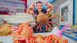 Morocco Street Food 🇲🇦 SPIDER CRAB  Best Moroccan Food in Casablanca [upl. by Adiarf]