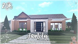 25K BLOXBURG Family Housebuild  Aesthetic Home  NO Gamepass [upl. by Alletsyrc]