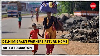 WATCH  Delhi migrant workers return home due to lockdown [upl. by Assilaj815]