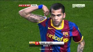 Dani Alves Goal FC Barcelona V Getafe HD HQ [upl. by Vania733]