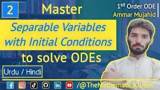 Separable Differential Equation Initial Value Problem  Separable differential equations  Lec 2 [upl. by Eicart293]