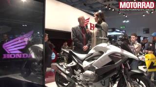 EICMA 2010 Honda Crossrunner Interview [upl. by Atterg]