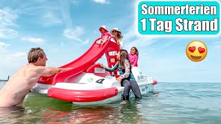 1 Tag baden am Strand 😍 🌊 Tretboot fahren Urlaub als Großfamilie  Sommerferien Mamiseelen [upl. by Cheston]