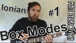 BOX MODES 1  Ionian Scale Guitar Lesson [upl. by Gilboa569]