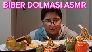 Biber Dolması Asmr  Eating Sounds  Turkısh Food Asmr [upl. by Baler]