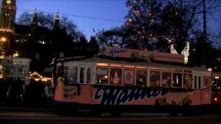 Wien Vienna Manner Straßenbahn  Weinachtsbim  Christmas tram in Vienna [upl. by Claretta]