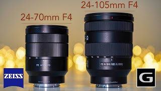 Sony 2470 F4 Zeiss vs 24105 F4 G  surprising result 😳  Review with side by side comparison  4K [upl. by Retsub]