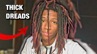 HOW TO MAKE YOUR DREADS THICKER EASY [upl. by Ymeon525]