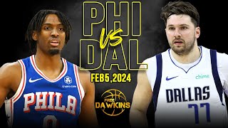 Dallas Mavericks vs Philadelphia 76ers Full Game Highlights  February 5 2024  FreeDawkins [upl. by Alrick]