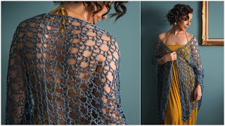 StepbyStep Instructions Crochet the Easy Beginner Friendly Dantelina Shawl [upl. by Aiker]