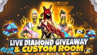 🔴FREE FIRE LIVE WEEKLY GIVEAWAY🙄 CUSTOM ROOM  FF LIVE DIAMOND GIVEAWAY💎 tondegamer totalgaming [upl. by Ynolem]