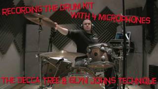 Recording the drum kit with 3 or 4 microphones  AKA The Decca Tree amp Glyn Johns technique [upl. by Nawoj]