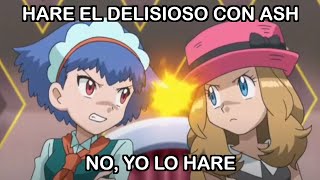 POKÉMON XY SERENA Y MIETTE SE PELEAN POR ASH PARODIA POKÉMON [upl. by Kus]