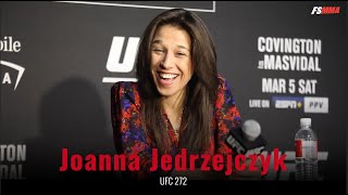 Joanna Jedrzejczyk UFC 272 guest fighter interview [upl. by Fulbert]