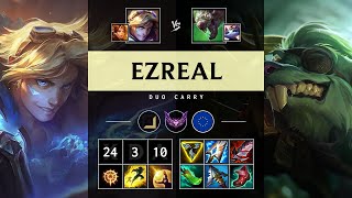 Ezreal ADC vs Twitch Triple Kill Legendary  EUW Master Patch 1418 [upl. by Casaleggio]