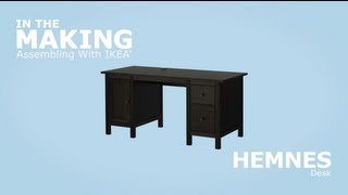 IKEA HEMNES Desk Assembly Instructions [upl. by Elihu165]