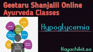 Hypoglycemia by Geetaru Shanjalii online Ayurveda Classes BAMS kayachikitsa lectures [upl. by Adgam]