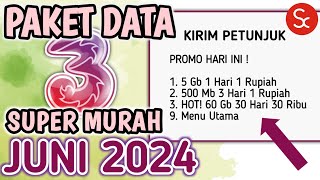 Paket Data Murah Kode Dial Super Murah Tri  Cara Dapat Paket Data Kode Dial Murah Three Juni 2024 [upl. by Eserahs]