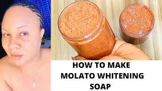 How to make a Molato whitening soap  Achieve a flawless skin detailed tutorial [upl. by Sennahoj]