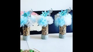 Diy baby shower elephant centerpiece pinterest inspired [upl. by Nimar]