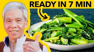 🥬 The EASIEST Veggie Stir Fry Choy Sum with Garlic 蒜蓉菜心 [upl. by Ahsrop583]