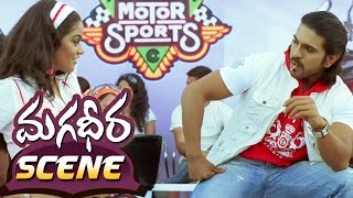 Ram Charan Extreme Bike Stunt  Magadheera Telugu Movie  Geetha Arts [upl. by Johannessen]