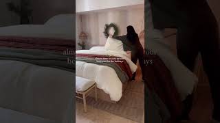 pov a cozy holiday bedroom 🦌✨🌲 holidaydecor christmasdecor bedroomdecor bedding [upl. by Gyasi]