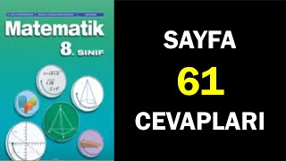 8Sınıf Matematik Ders Kitabı Sayfa 61 Cevaplar Çözümler [upl. by Lenrow]