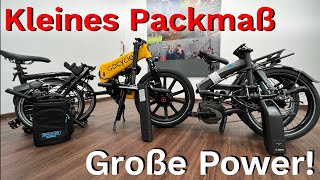 EFalträder im Vergleich  Brompton Electric Tern Vektron Gocycle G4 [upl. by Keifer]