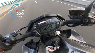 Kawasaki Z1000 Top Speed Test [upl. by Enilarak]