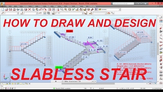 HOW TO DESIGN SLABLESS STAIR  AUTODESK ROBOT 2016 TUTORIALS [upl. by Neih796]