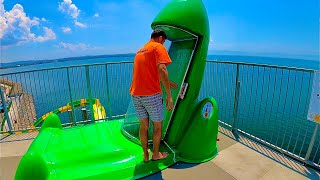 Crazy Trapdoor Water Slide at Marina Aquapark Istanbul [upl. by Eelhsa840]