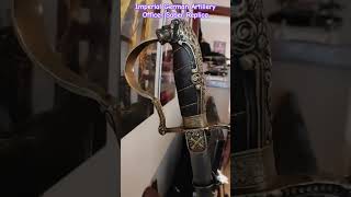 imperial German Prussian artillery Officer saber replica history military german sword music [upl. by Ennylcaj716]