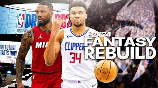 MY FIRST FANTASY DRAFT REBUILD OF NBA 2K24 [upl. by Anirtruc]