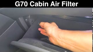 2019 Genesis g70 cabin air filter location  replacement [upl. by Colbert571]