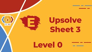 E Army  Level 0 2025  Upsolve Sheet 3  Arrays amp Strings [upl. by Golliner]