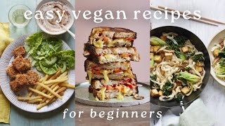 3 EASY VEGAN RECIPES FOR BEGINNERS VEGANUARY [upl. by Damahom338]