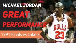 Michael Jordan 1991 NBA Finals Great Performance [upl. by Anirbak]